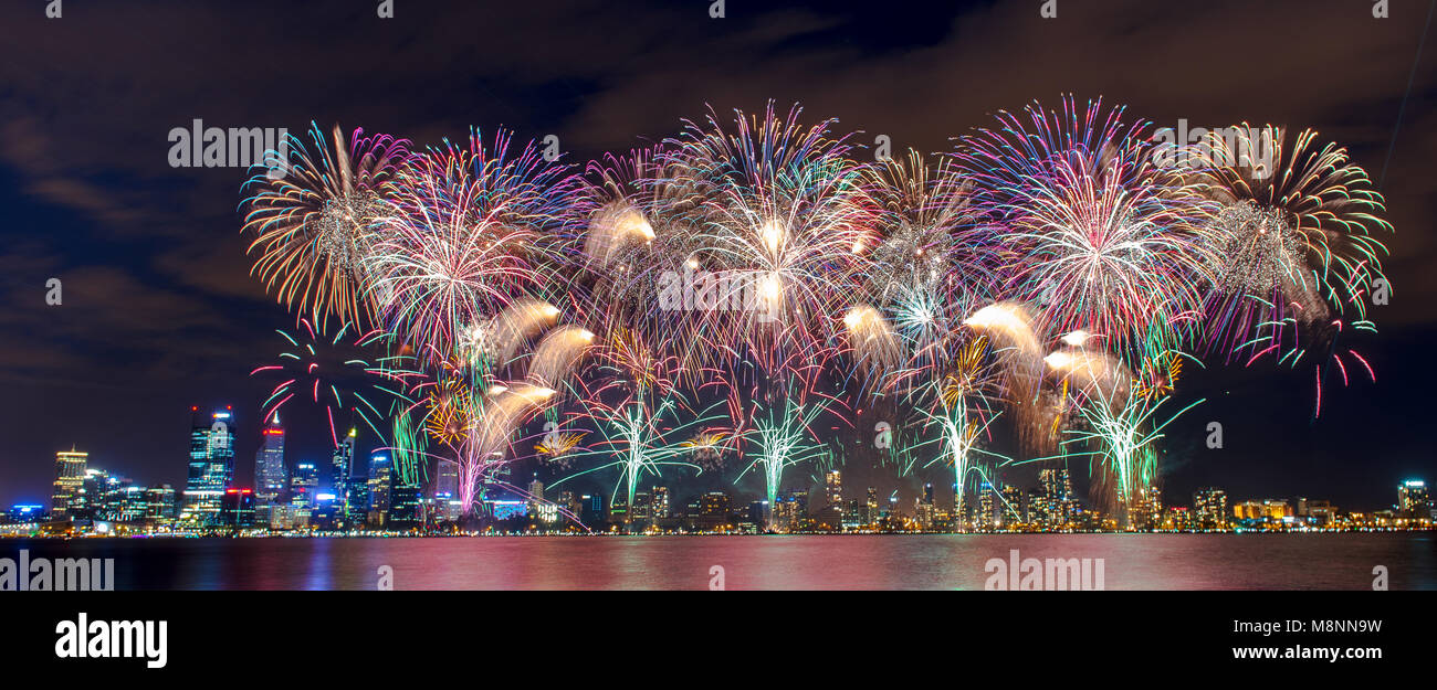 Australia Day Perth Skyshow Stock Photo Alamy