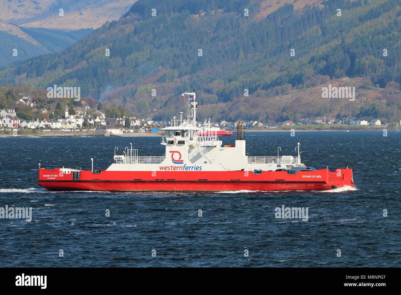 The car and passenger ferry MV Sound of Seil, operated by Western Ferries on the Firth of Clyde