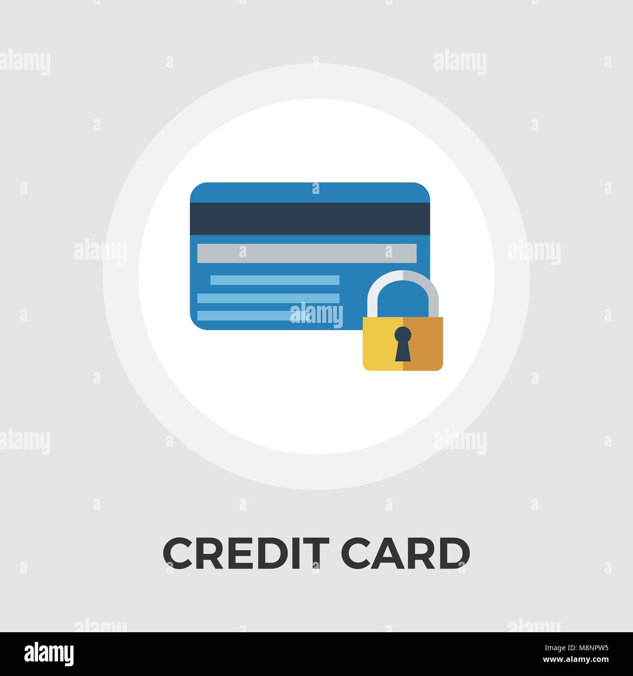 Credit Card Icon Vector. Flat icon isolated on the white background ...