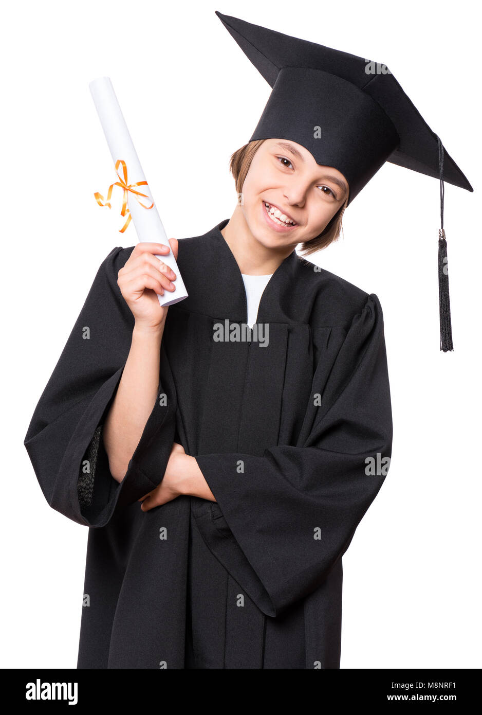 Graduate little girl student Stock Photo - Alamy