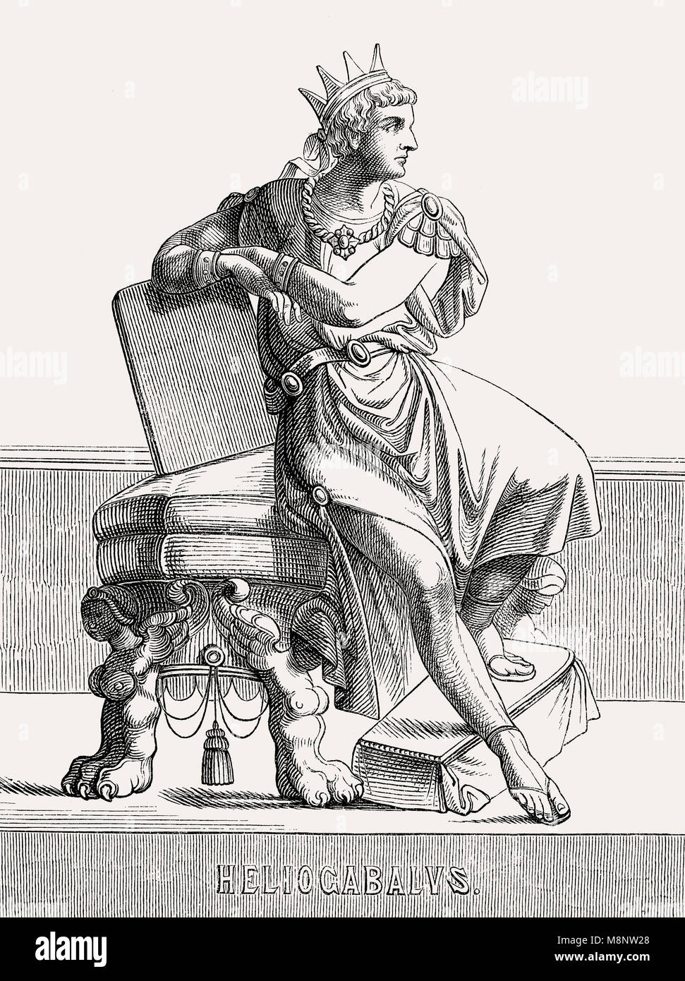 Elagabalus or Heliogabalus, Marcus Aurelius Antoninus Augustus; c. 203 – 222, Roman emperor Stock Photo