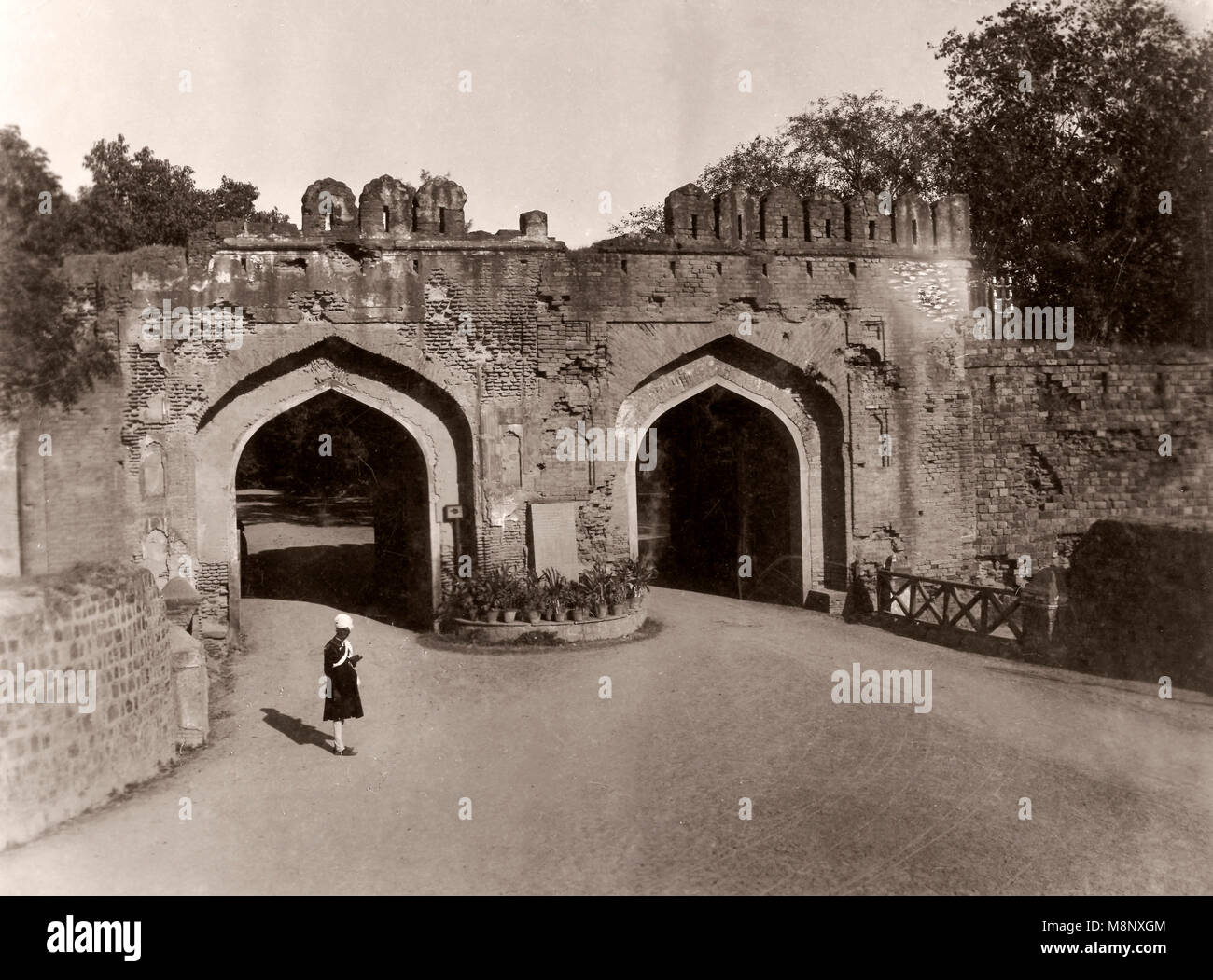 c. 1880s India - Cashemere Kashmere Kashmiri Gate Delhi Stock Photo