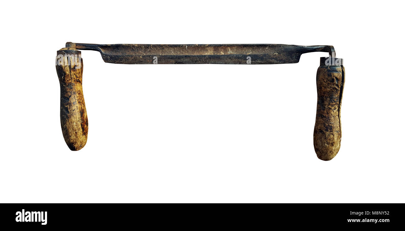 Old tool for cleaning wood bark Stock Photo Alamy