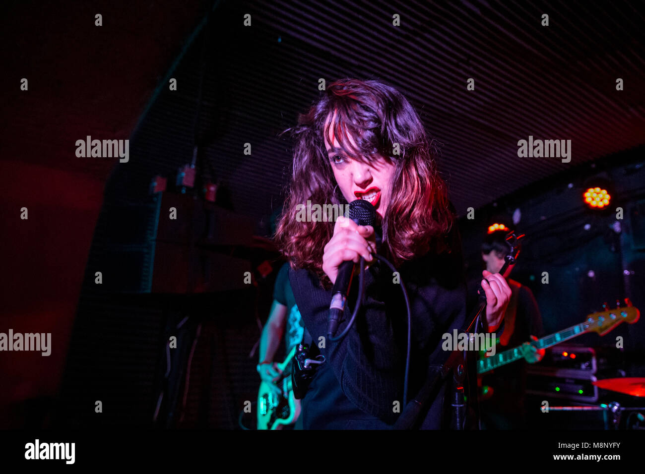 Barcelona, Spain. March 16, 2018. Concert by Agoraphobia in Sidecar organized by Curtcircuit. Photographer: © Aitor Rodero. Stock Photo