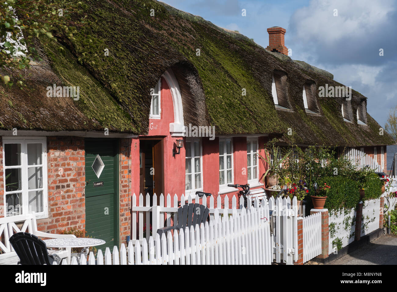 Typical Danish house in Nordby, island of Fanoe, Jutland, Denmark Stock Photo Alamy