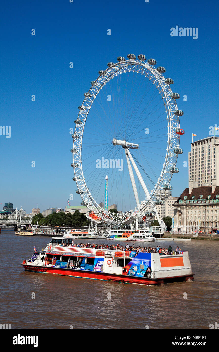 The London Eye at the South bank Westminster Stock Photo