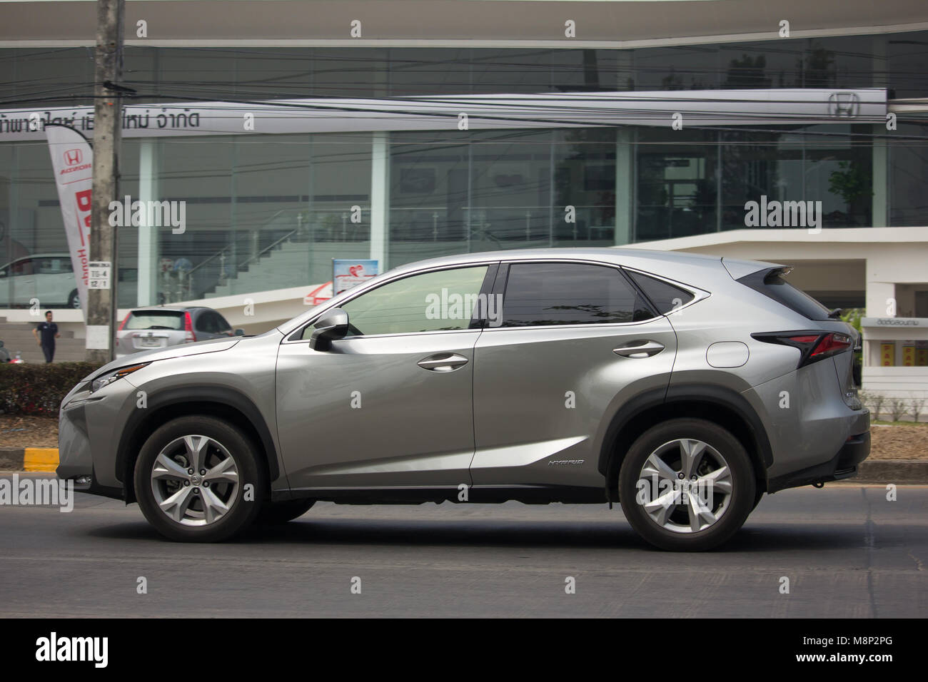 CHIANG MAI, THAILAND -MARCH 1 2018: Private Suv car Lexus NX300.   On road no.1001, 8 km from Chiangmai city. Stock Photo
