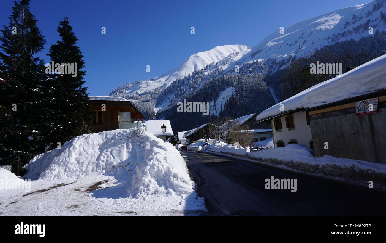 Fernpass, Fernpassstrasse zwischen Reutte und Nassereith in Tirol Stock Photo