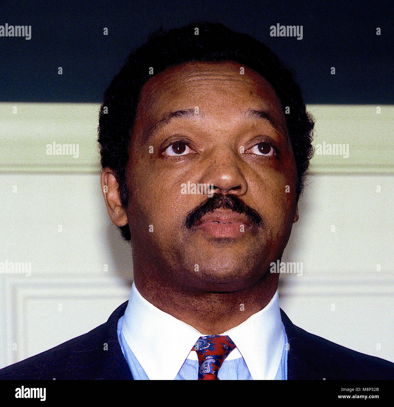 Chicago, Illinois. USA, March 10, 1988 Jesse Jackson Portrait. Credit