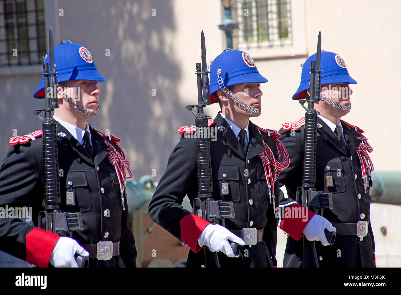 Changing of the guard, Palace Guards at Palais Princier, Princes Palace