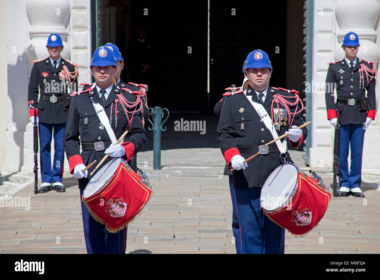 Changing of the guard, Palace Guards at Palais Princier, Princes Palace