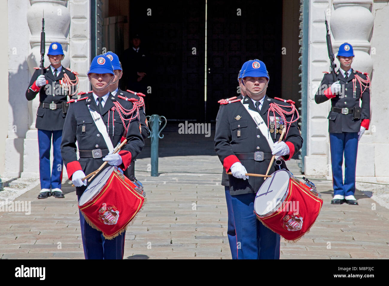Changing of the guard, Palace Guards at Palais Princier, Princes Palace