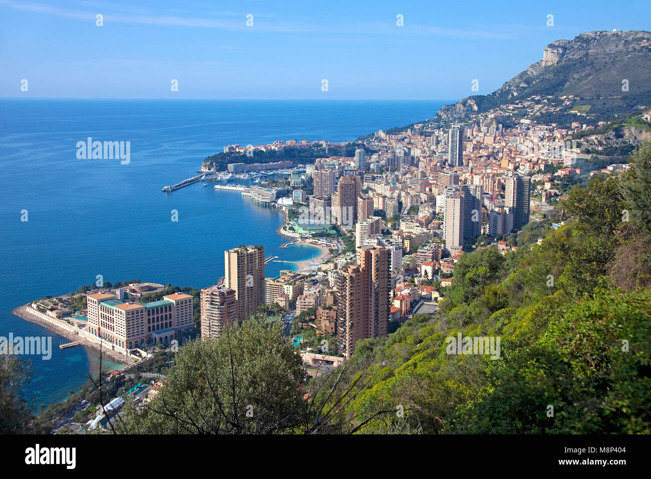 View from Grande Corniche on Principality of Monaco, Côte d'Azur, french  riviera, Europe Stock Photo - Alamy