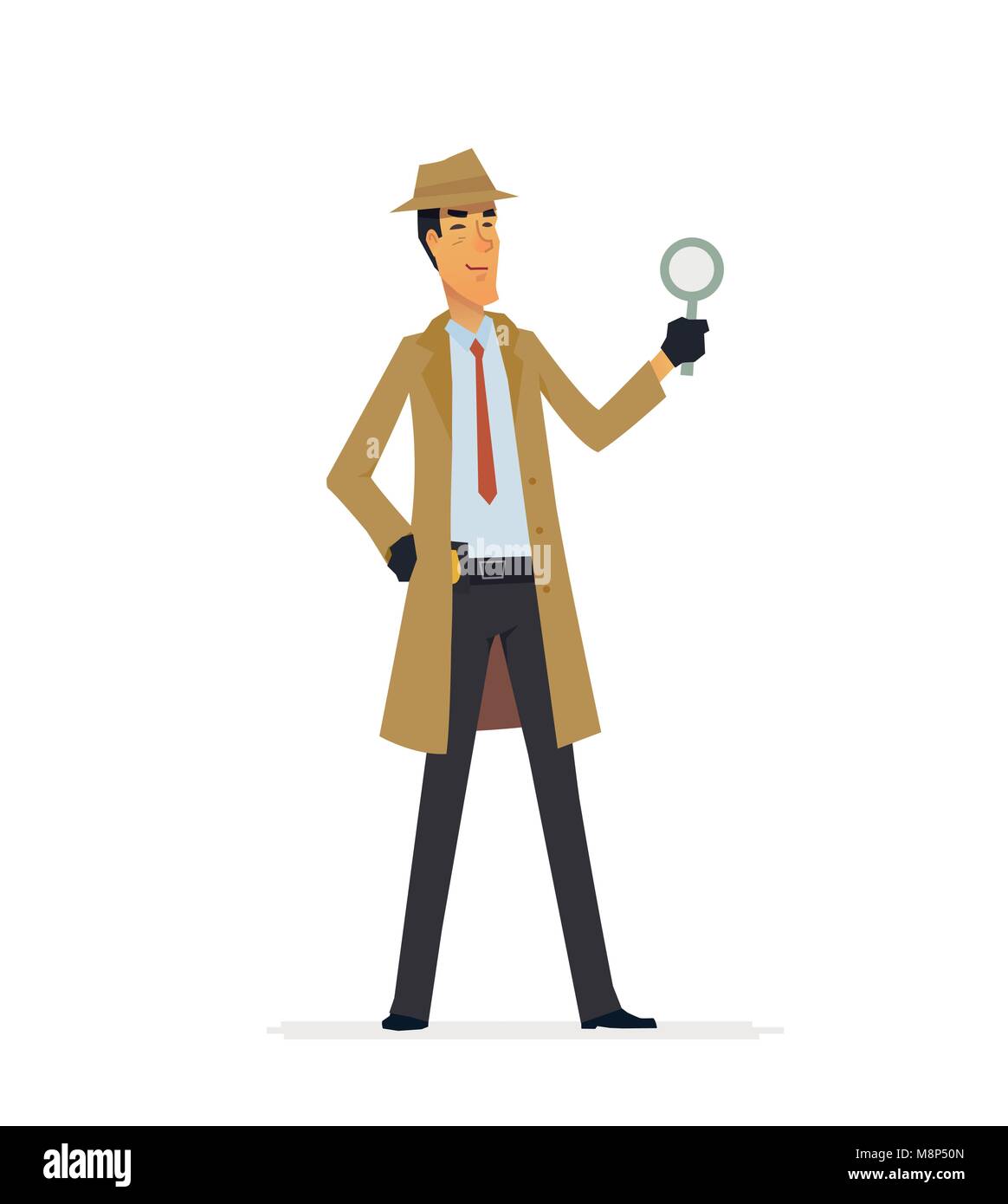 Detective cartoon hi-res stock photography and images - Alamy