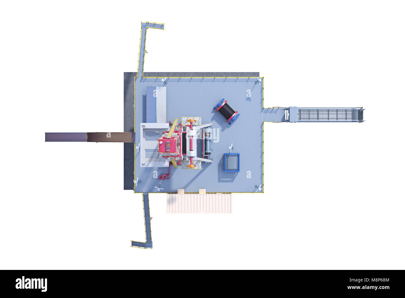 Land rig production gas, top view Stock Photo - Alamy