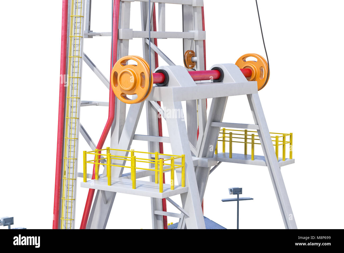 Land rig tower pipe, close view Stock Photo - Alamy