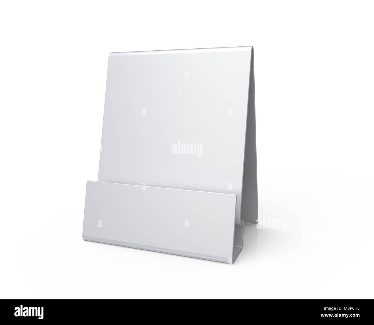 Plastic holder mockup, 3d render table rack in white Stock Photo Alamy