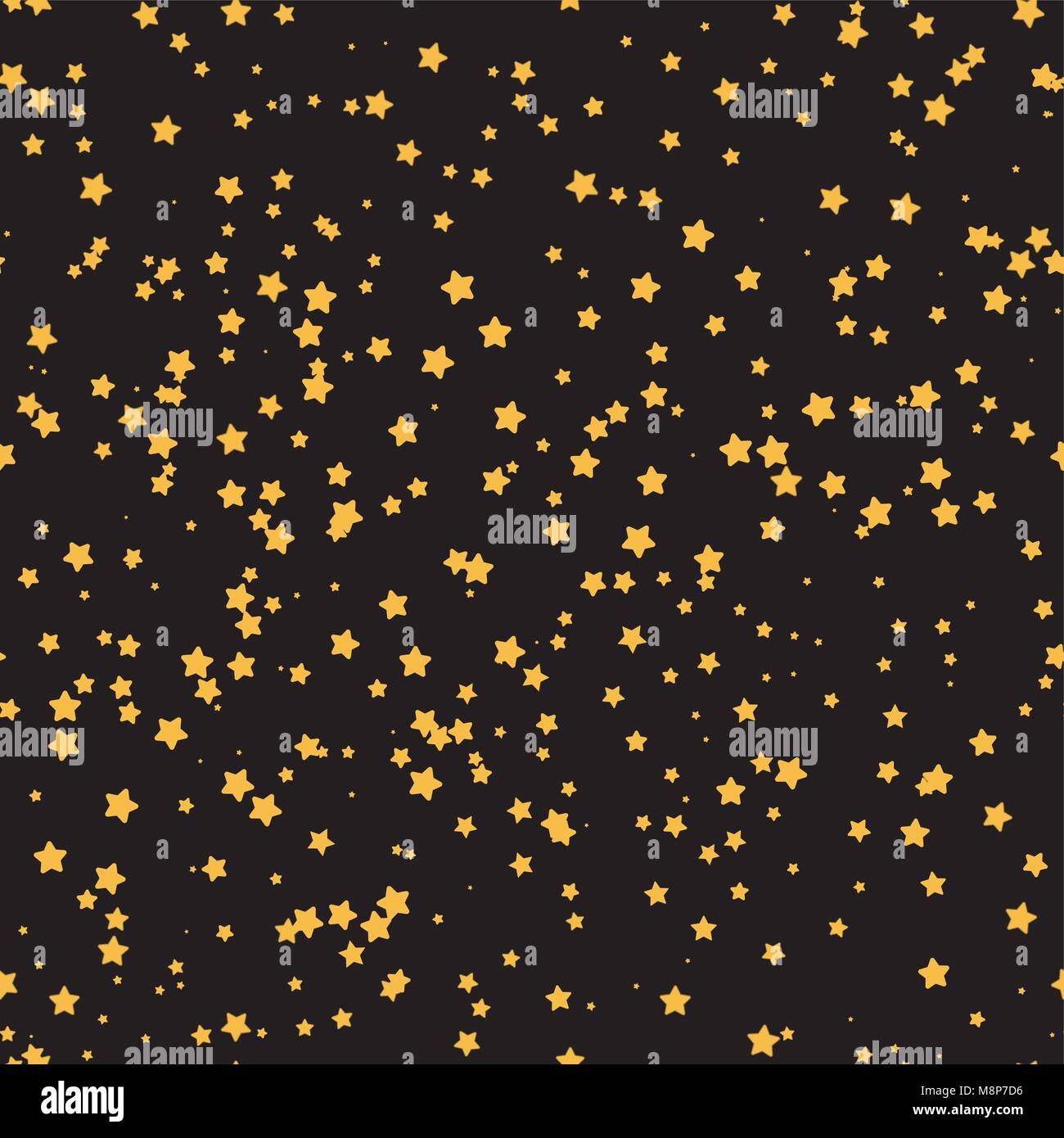 Seamless pattern from golden star forms on a black background ...