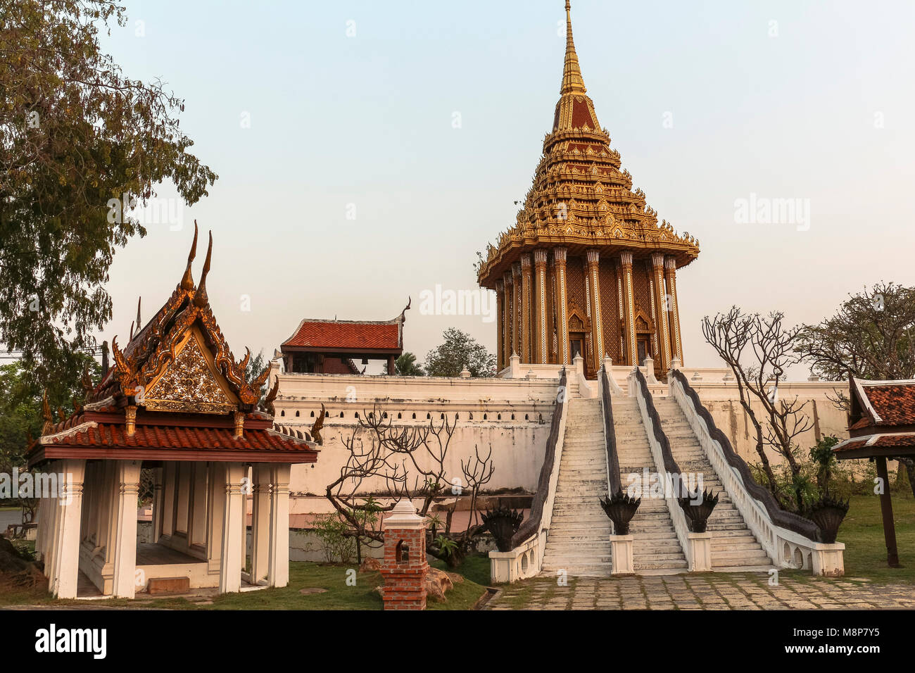 Traditional temple in ancient city near Bangkok in Thailand Stock Photo ...