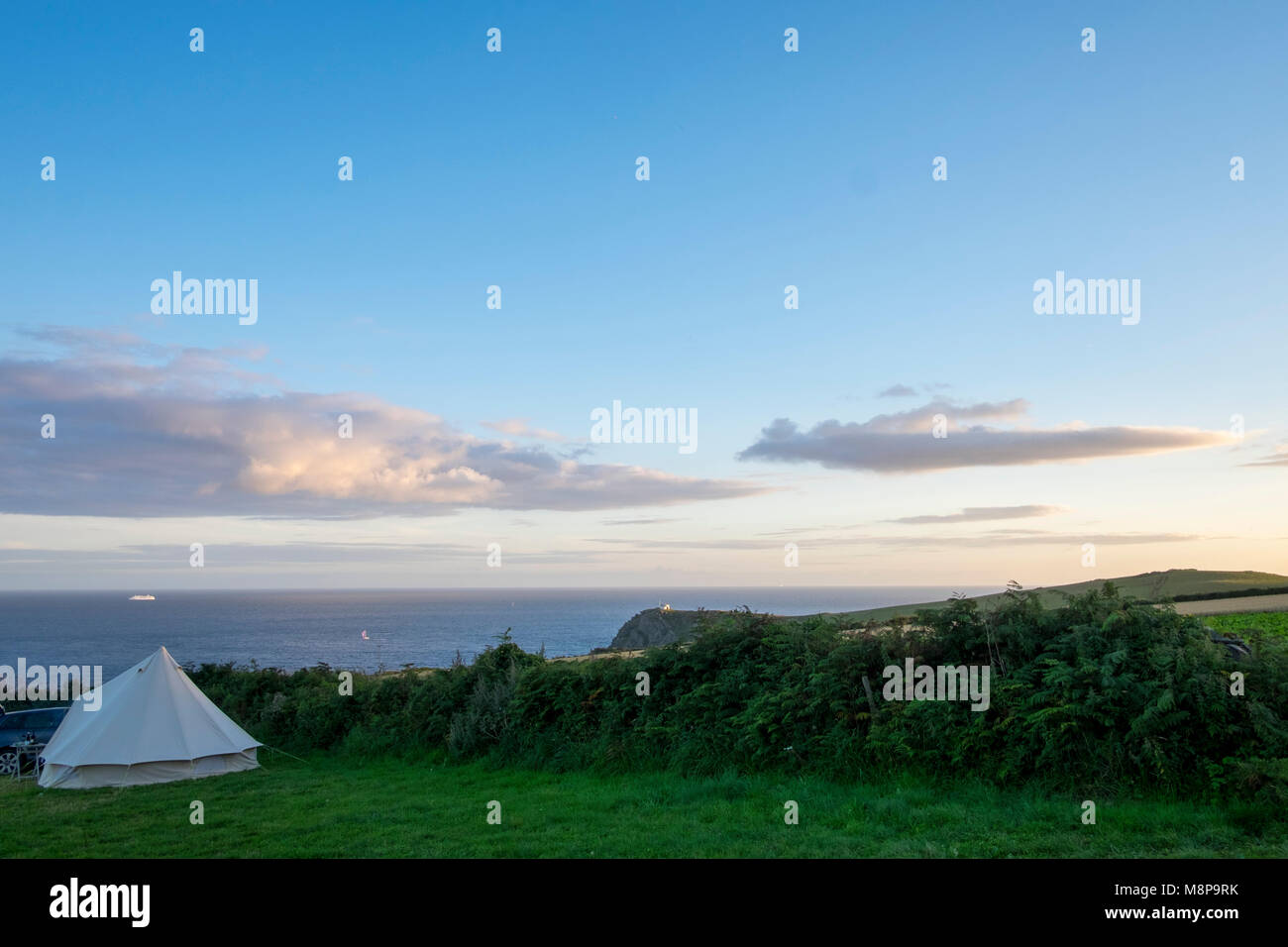 Camping in East Prawle, Devon Stock Photo Alamy