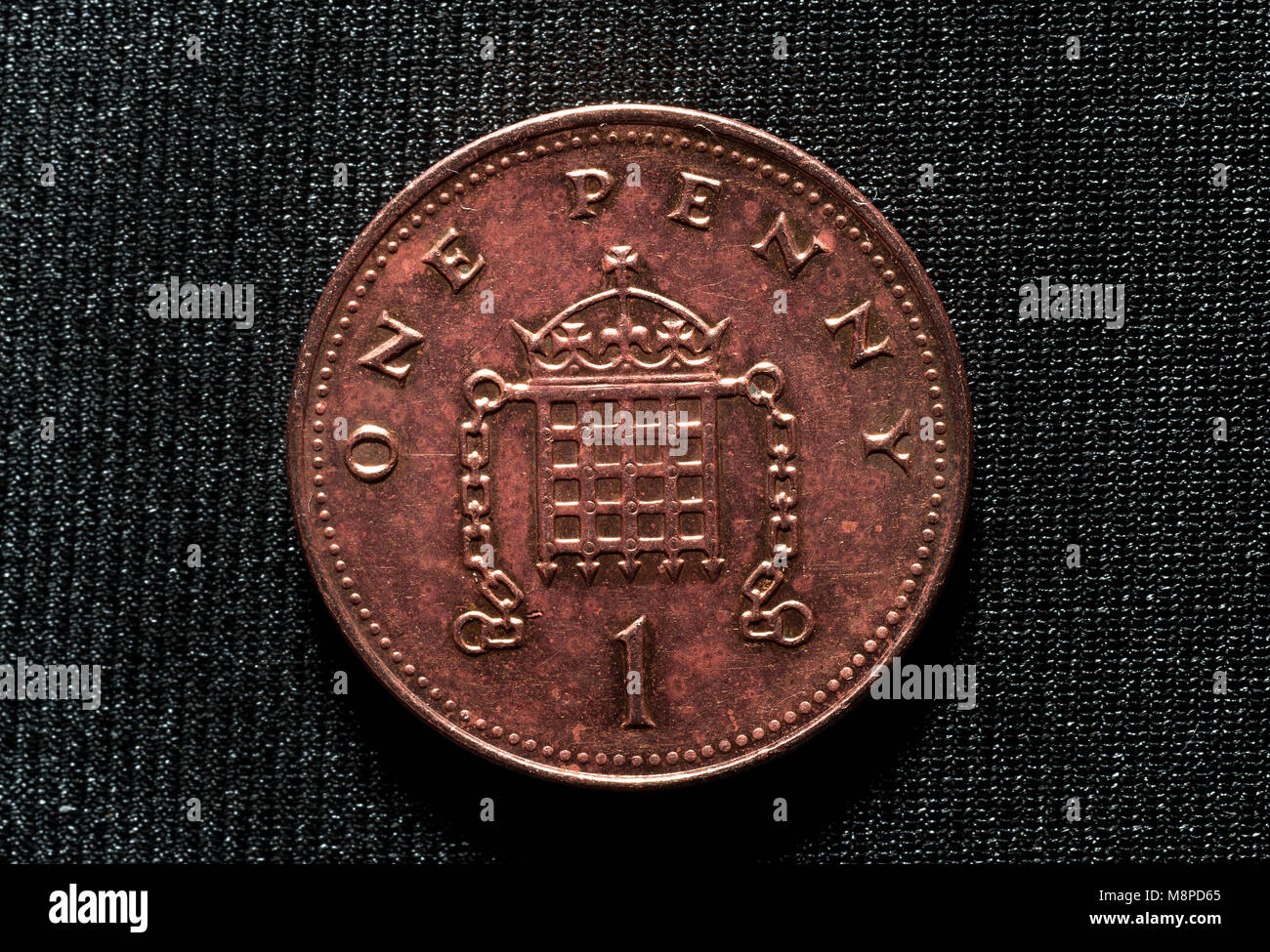 British 'copper' decimal coins Stock Photo