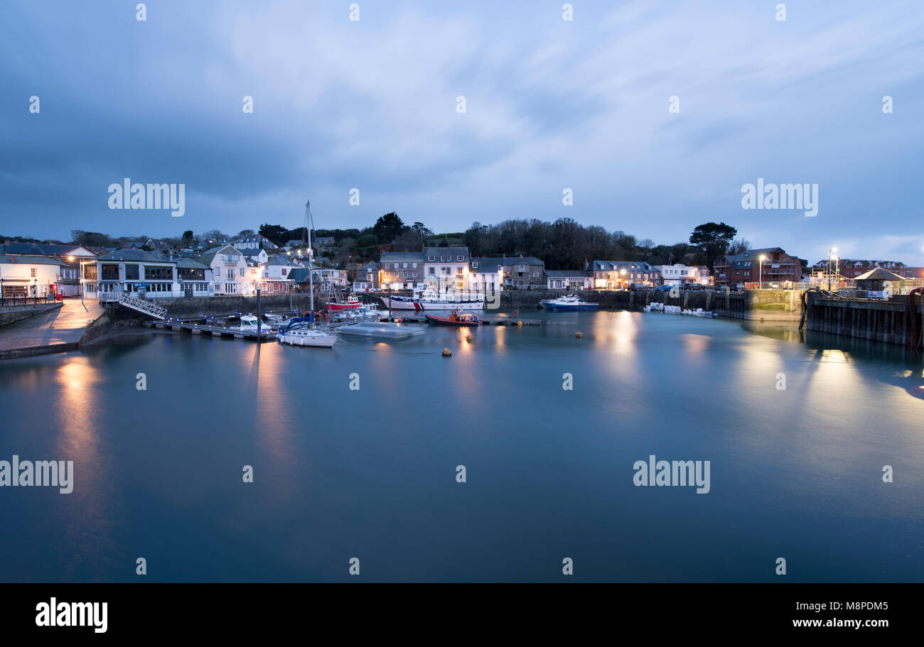 Padstow Harbour at dawn on the North Cornwall coast. Stock Photo