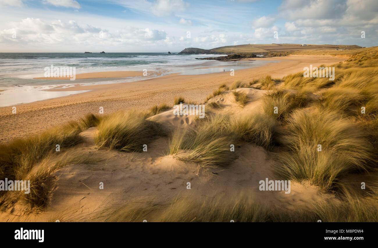 Constantine Bay on the North Cornwall coast. Stock Photo