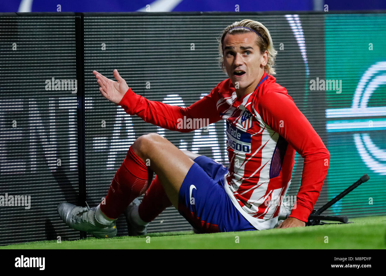 Madrid, Spain. 16th September, 2017. LaLiga football match, Atletico Madrid vs Malaga CF at Wanda Metropolitano Stadium. © ABEL F. ROS/ Alamy Stock Stock Photo