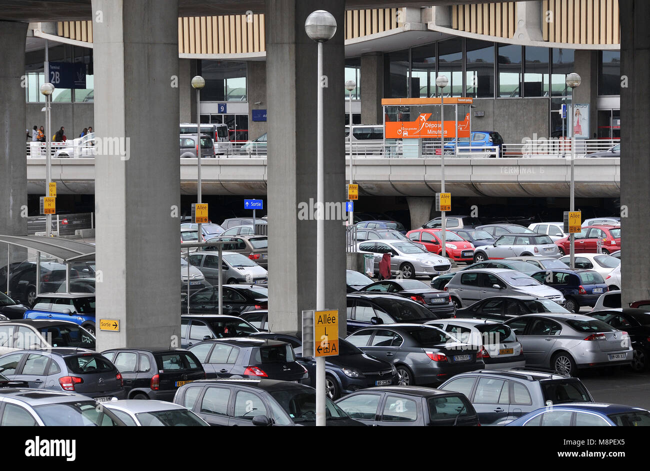 cars parking, Roissy Charles de Gaulle airport, Paris, France Stock Photo -  Alamy