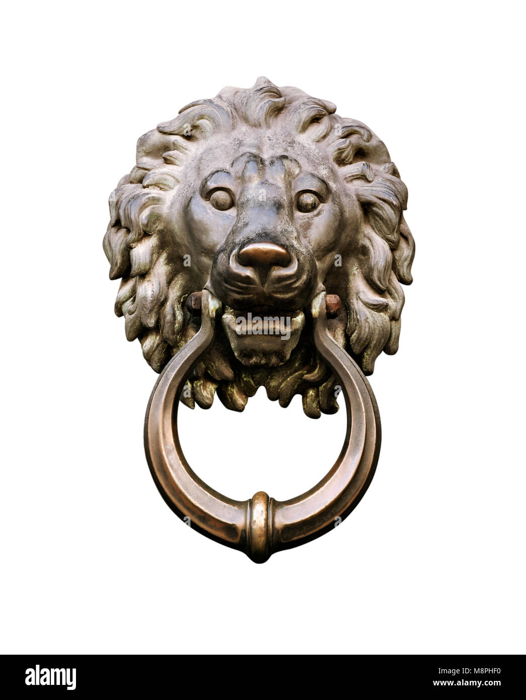 Lion head door knocker Stock Photo