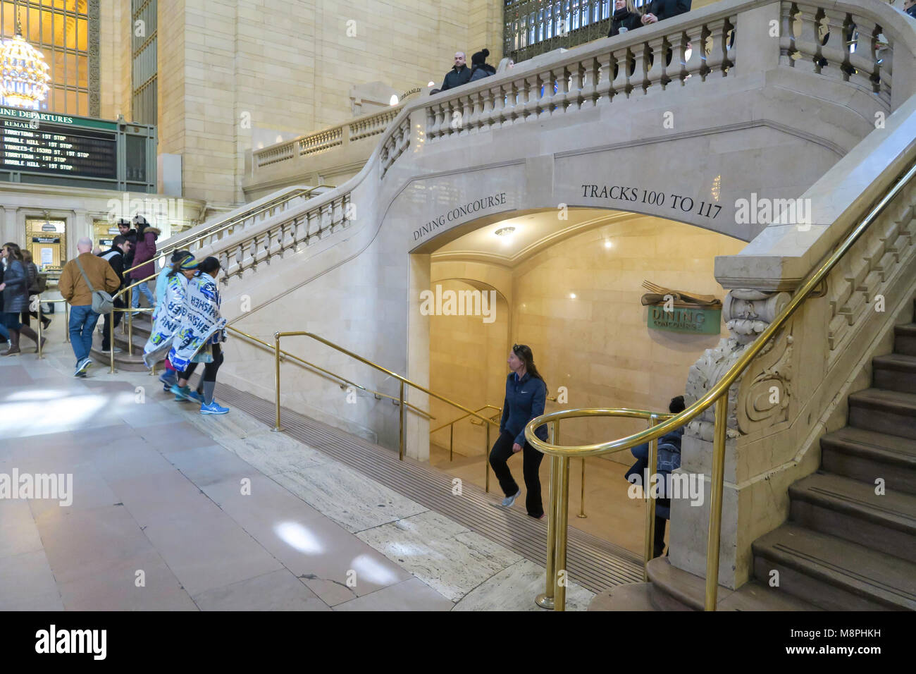 Grand Concourse and Staircase in Grand Central Terminal, NYC, USA Stock ...