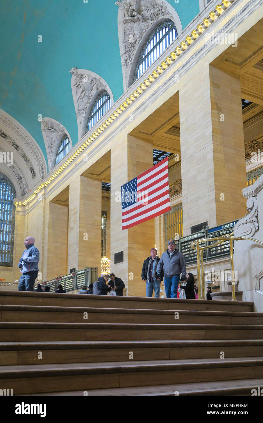 Grand Concourse and Staircase in Grand Central Terminal, NYC, USA Stock ...