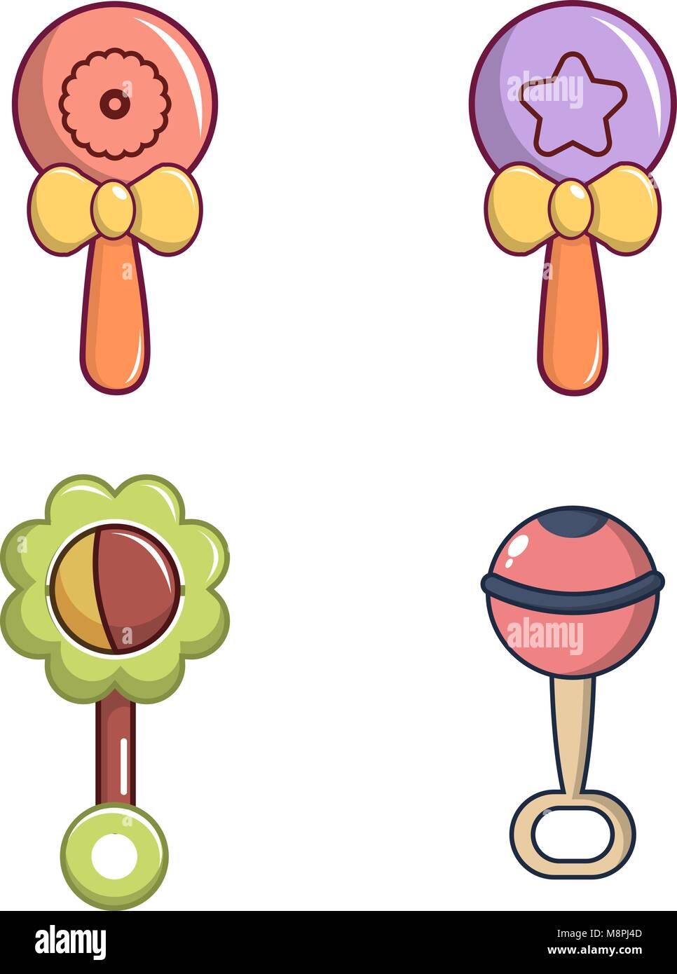 Baby toy icon set, cartoon style Stock Vector Image & Art Alamy