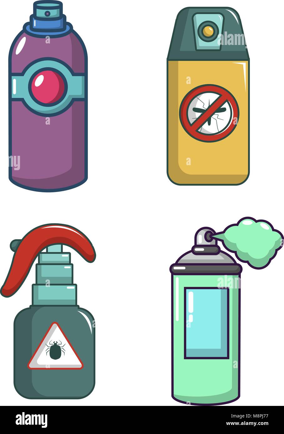 Spray icon set, cartoon style Stock Vector Image & Art - Alamy
