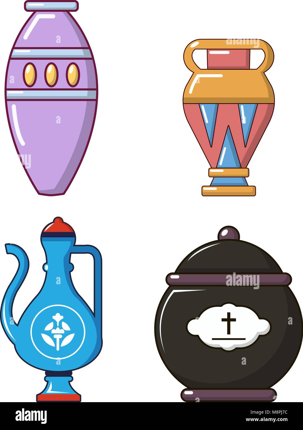 Vase icon set, cartoon style Stock Vector Image & Art - Alamy