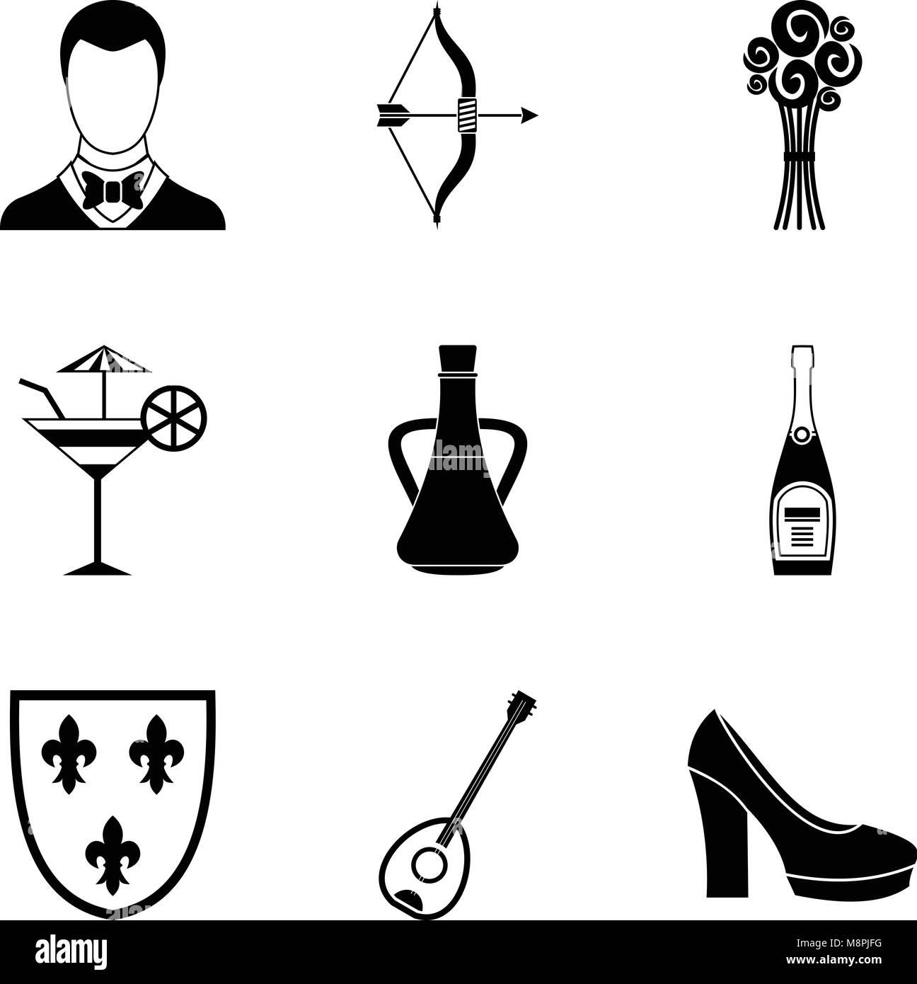 Sweet icons set, simple style Stock Vector Image & Art - Alamy