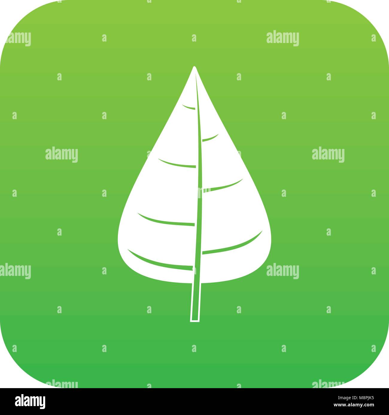 Poplar leaf icon digital green Stock Vector Image & Art - Alamy
