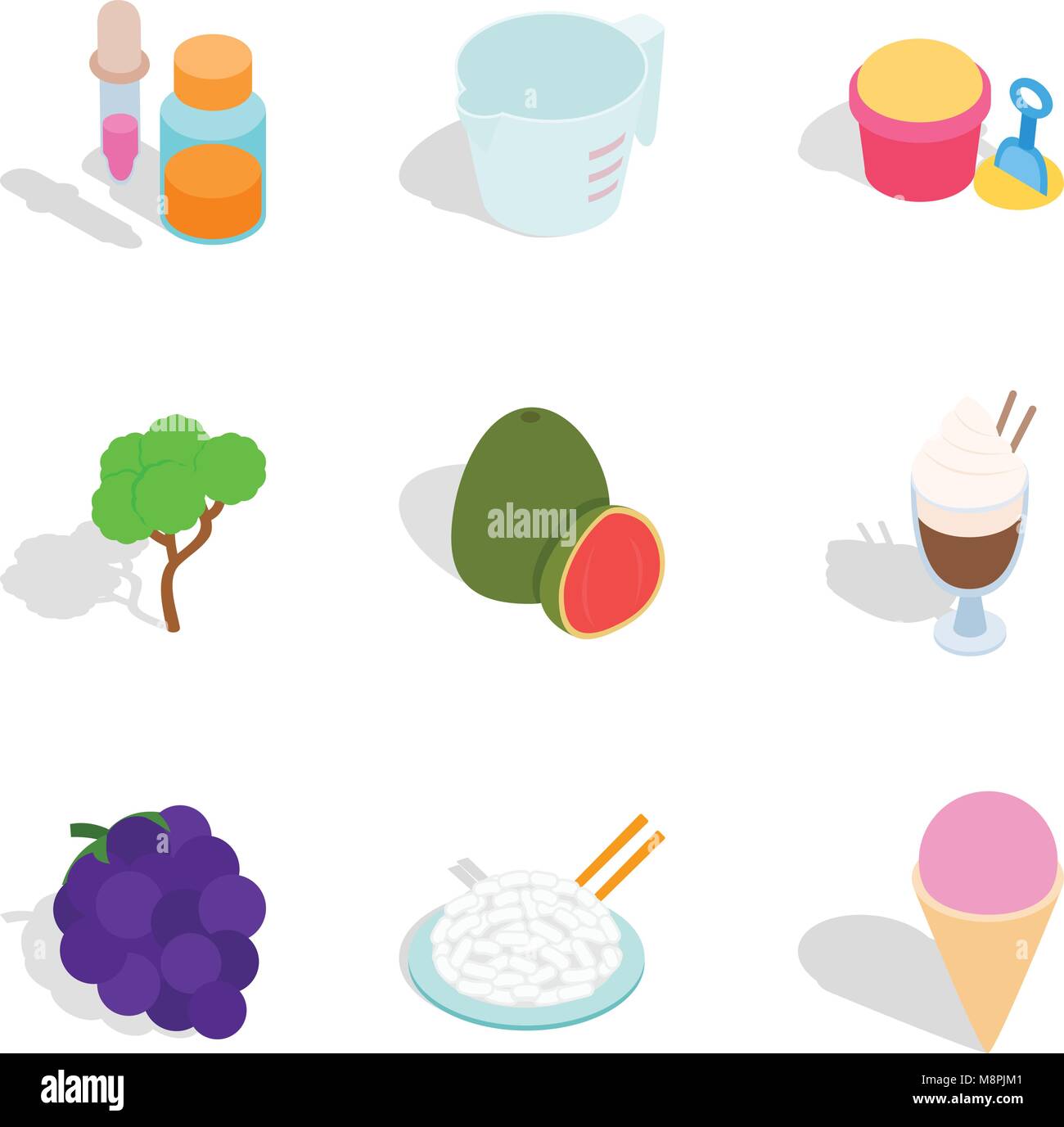 Vegetarian icons set, isometric style Stock Vector Image & Art - Alamy