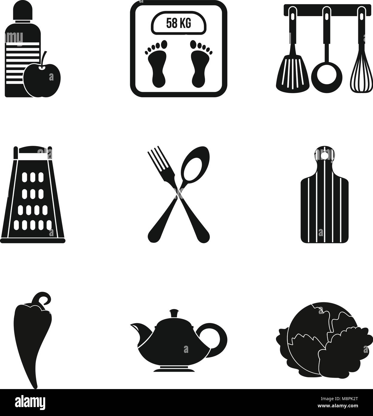 Useful Food Eatery Icons Set Simple Style Stock Vector Art