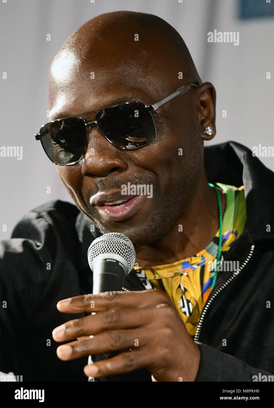 Miami Gardens, FL, USA. 18th Mar, 2018. Chauncey Black of Blackstreet ...