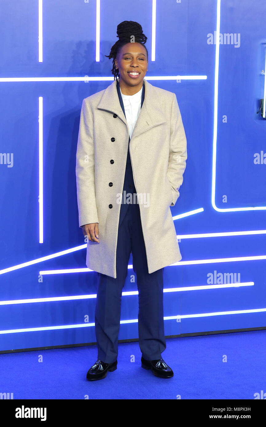 London UK, 19 March 2018. Lena Waithe, Ready Player One - European Premiere, Leicester Square, London UK, 19 March 2018, Photo by Richard Goldschmidt Credit: Rich Gold/Alamy Live News Stock Photo