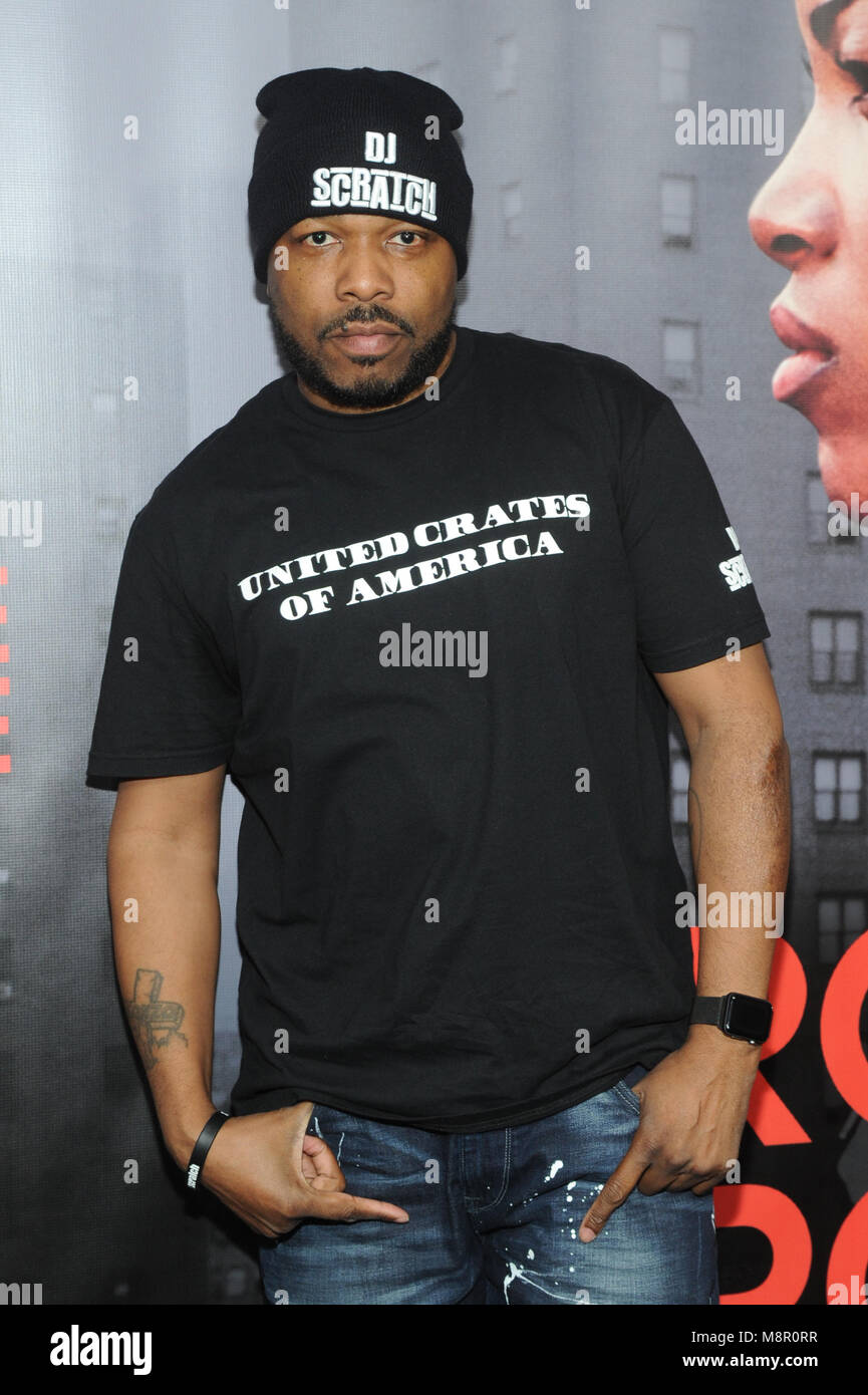 New York, NY, USA. 19th Mar, 2018. DJ Scratch at the New York Netflix ...