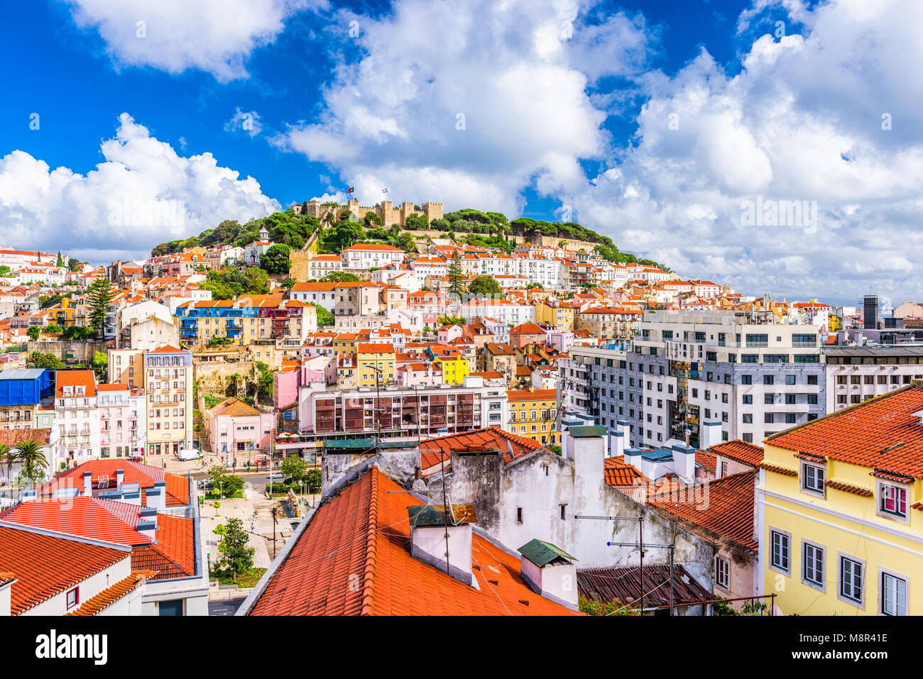 Lisbon, Portugal old town skyline Stock Photo Alamy