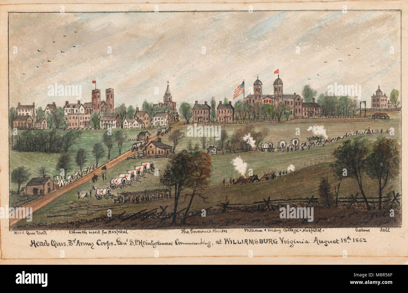 Williamsburg, Virginia 1862 Stock Photo
