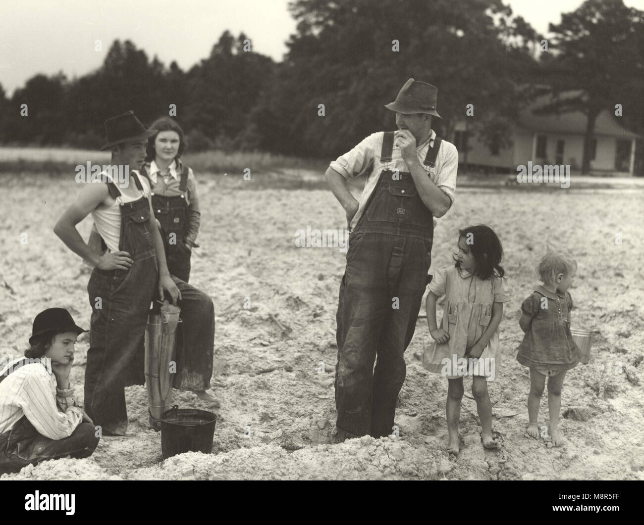 Tenant Family near Danville, Virginia, 1940 Stock Photo