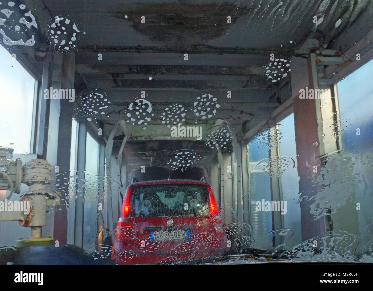 Automatic car washing process Stock Photo Alamy