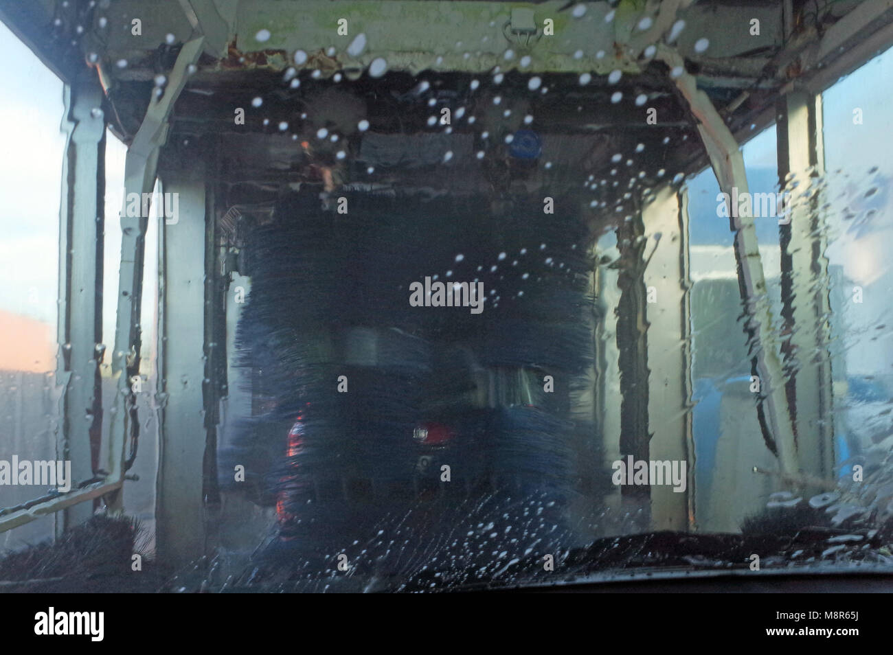 Automatic car washing process Stock Photo Alamy