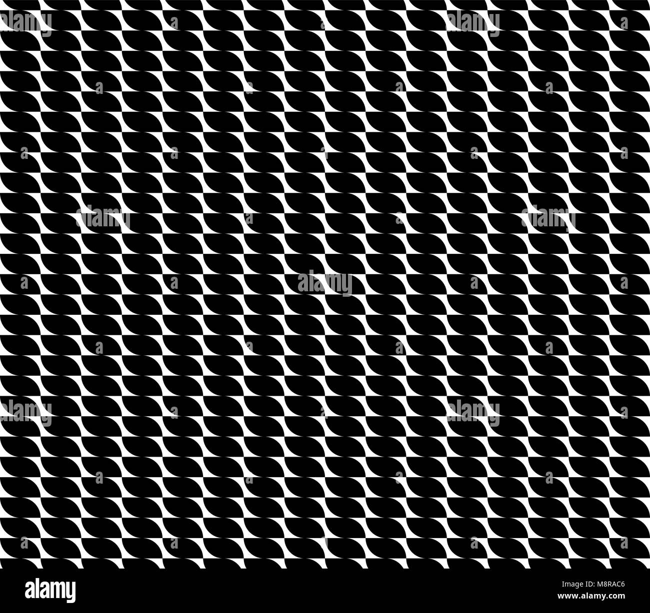Vector wave shapes illustration of seamless black and white abstract ...