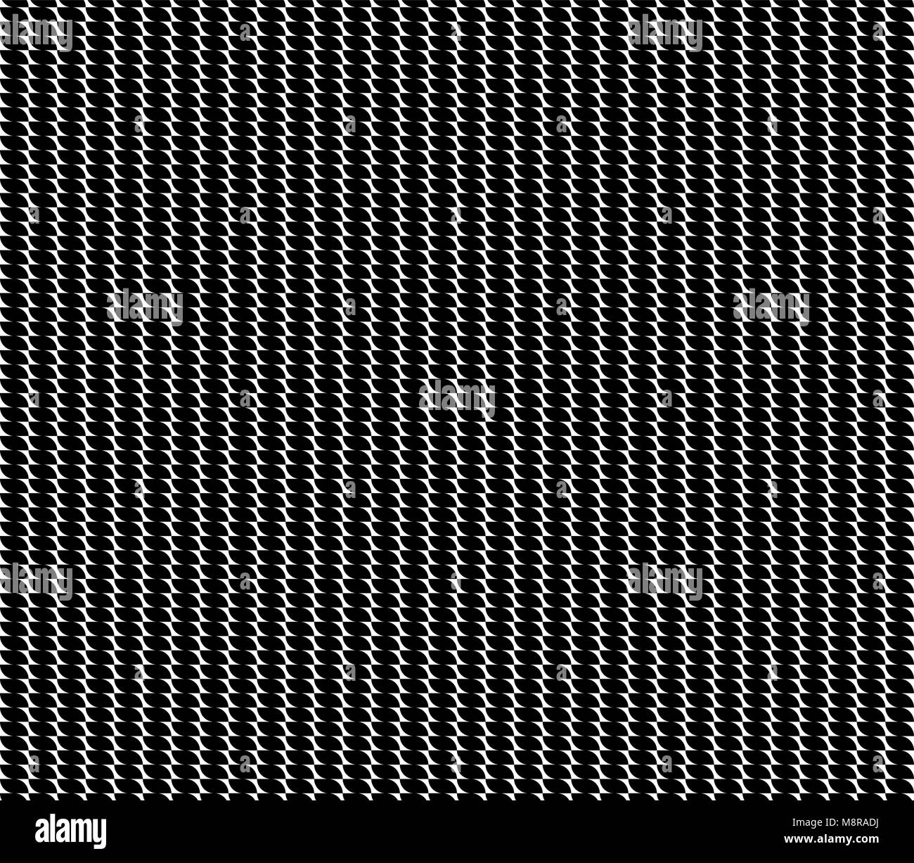 Vector wave shapes illustration of seamless black and white abstract ...