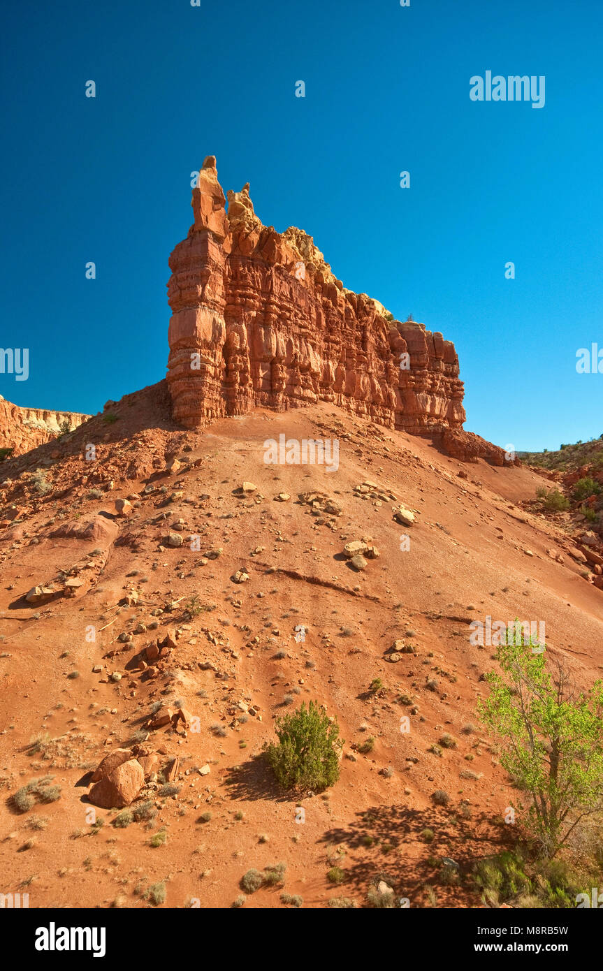 Sandstone butte at Mesa del Yeso near Abiquiu, New Mexico, USA Stock Photo - Alamy